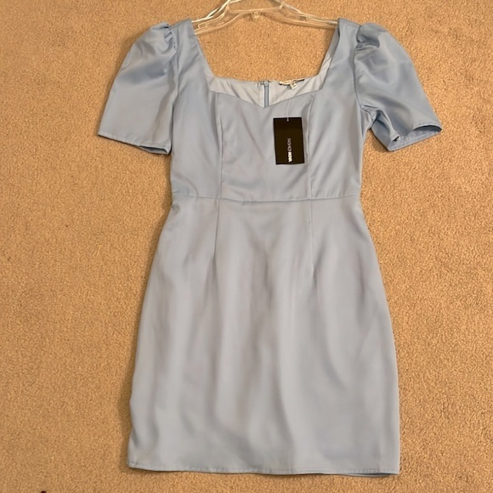 NWT Baby Blue Sweetheart neckline mini dress by Fashion Nova, size Medium - Picture 4 of 15